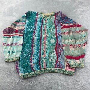 Vtg COOGI Australia Multicolor Knit Sweater Women’s Size L